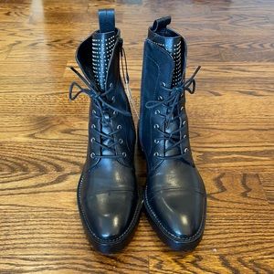 Zara - Black combat boots - NEW - size 8